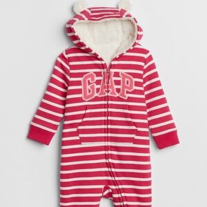 Gap Baby Pink Sherpa Lined One Piece